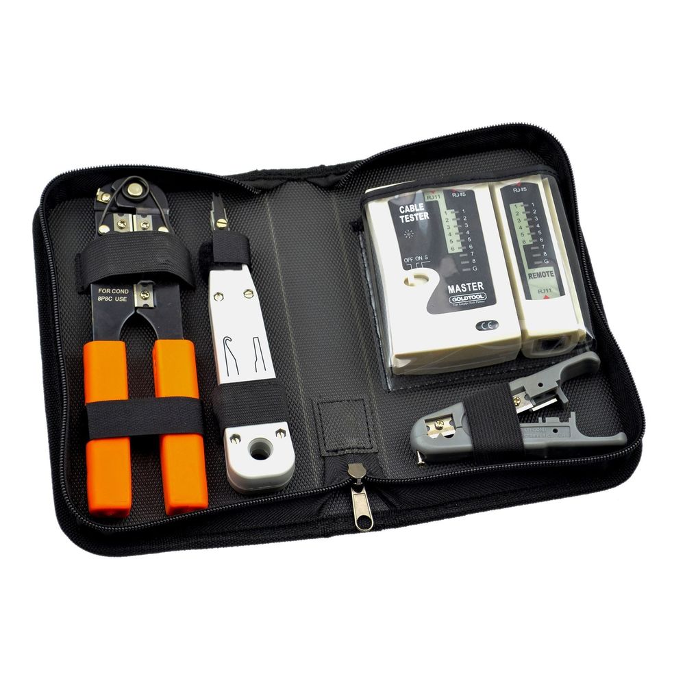 GOLDTOOL 4 Piece Network Tool Kit. Includes Low Impact Insertion Tool,