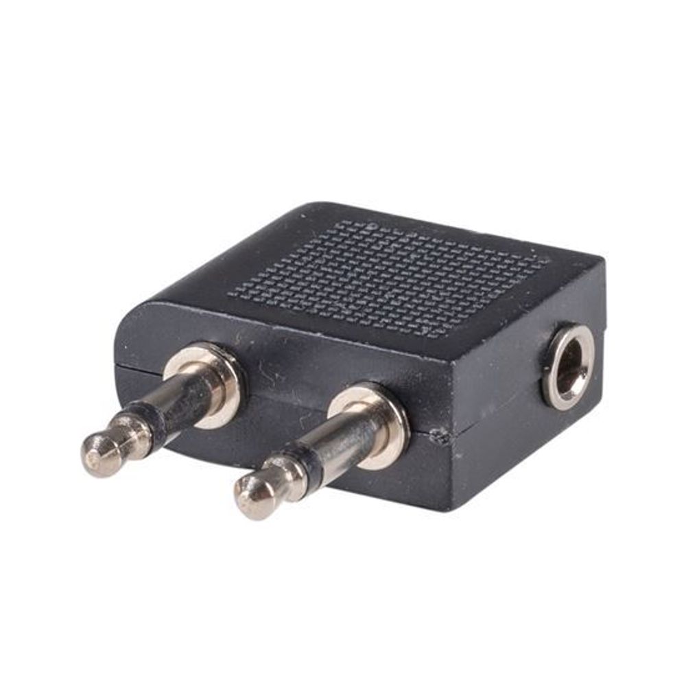 DYNAMIX Airplane Headphone Adapter Dual Mono 3.5mm Male to