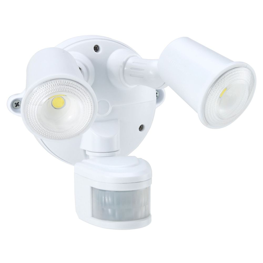 HOUSEWATCH 10W Twin LED Spotlight with Motion Sensor. IP54.