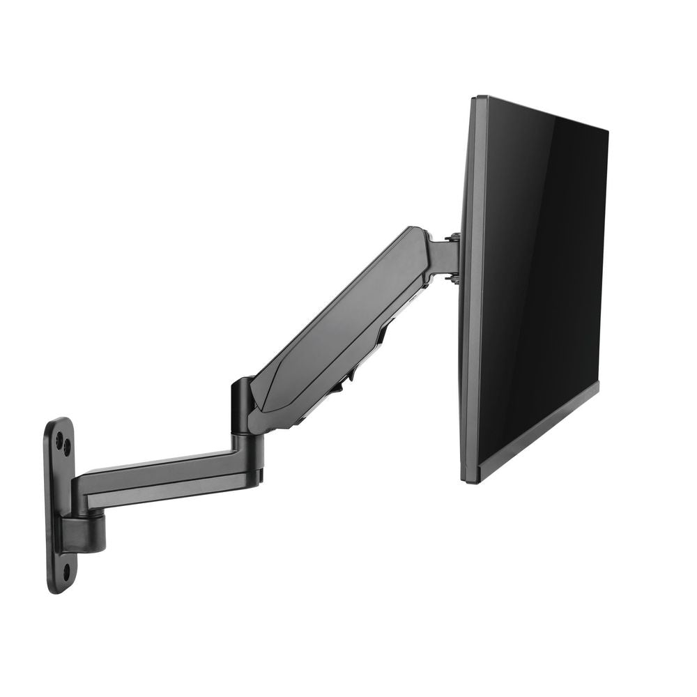 BRATECK 17''-32'' Single Screen Wall Mounted Gas Spring Monitor Arm. Max load: 9kgs. VESA 75x75 & 100x100