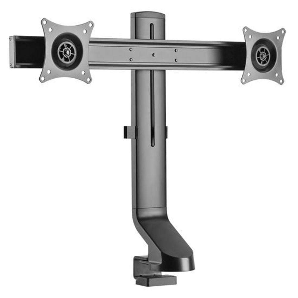 BRATECK 17-27'' Dual monitor desk mount. Sit/Stand workstation Compatible. Max load 7Kgs
