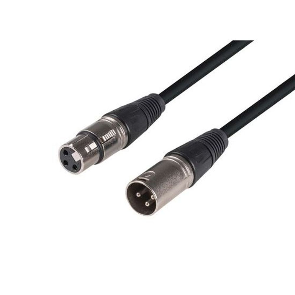 DYNAMIX 1m XLR 3-Pin Male to Female Balanced Audio Cable