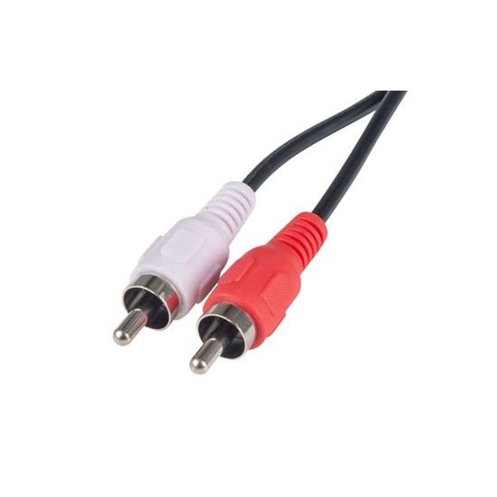 DYNAMIX 5m RCA Audio Cable 2 RCA to 2 RCA Plugs, Coloured Red &