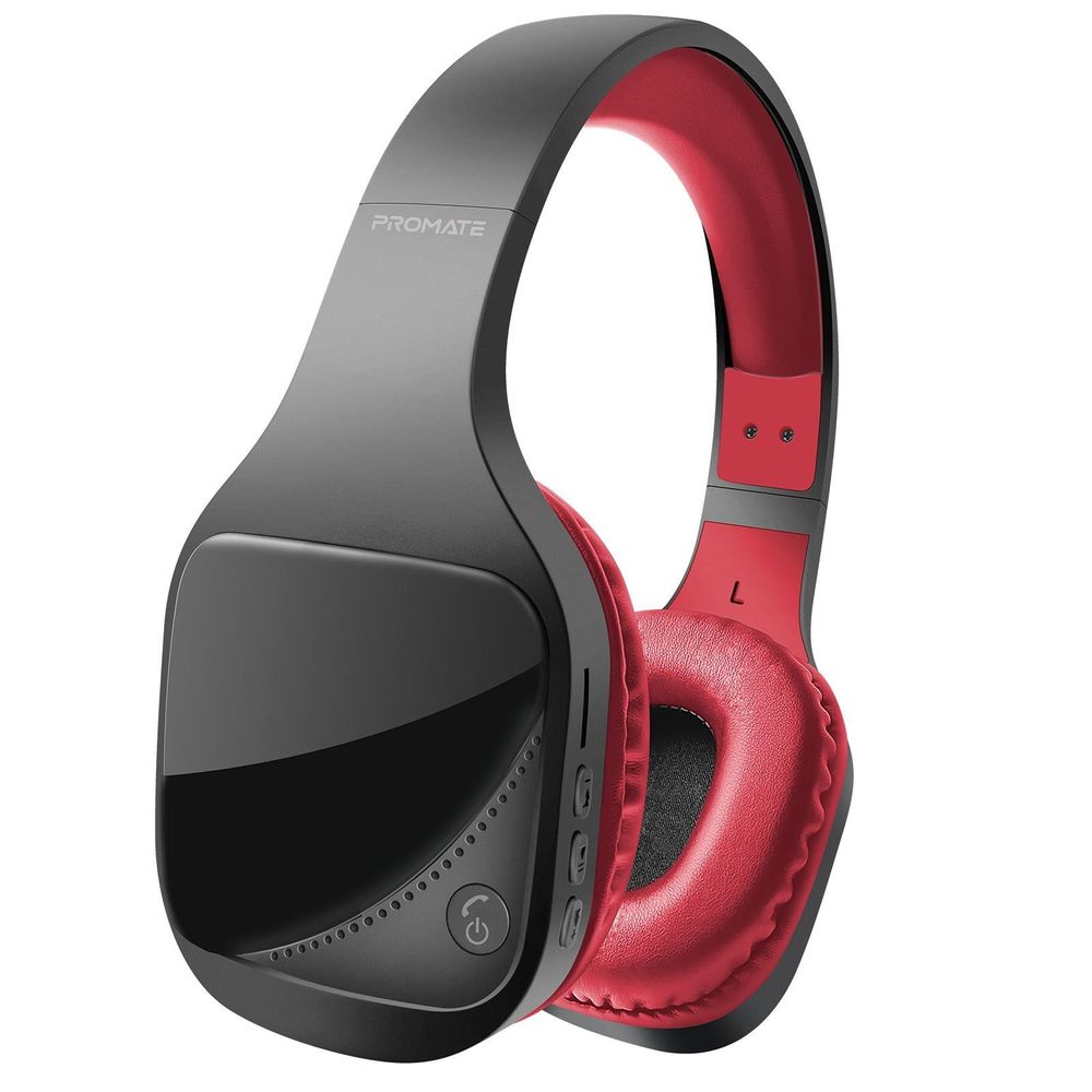 PROMATE Hi-Fi Stereo Bluetooth Wireless Over-Ear Headphones. Colour Options Maroon