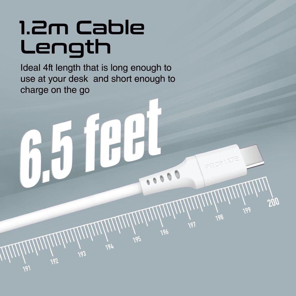 PROMATE 2m USB-A to USB-C Data & Charge Cable. Data Transfer