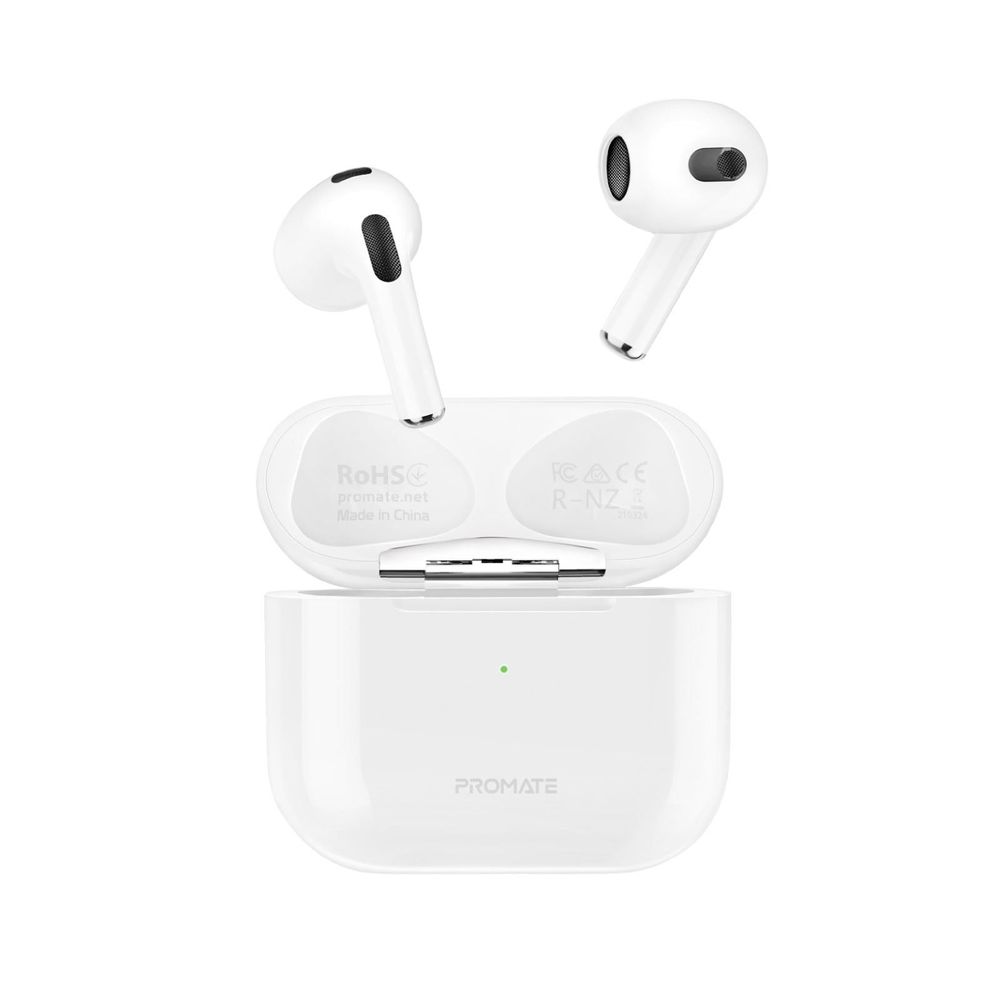 PROMATE FREEPODS-2 In-Ear Bluetooth Earbuds with Intellitouch and 350mAh. Black or White White