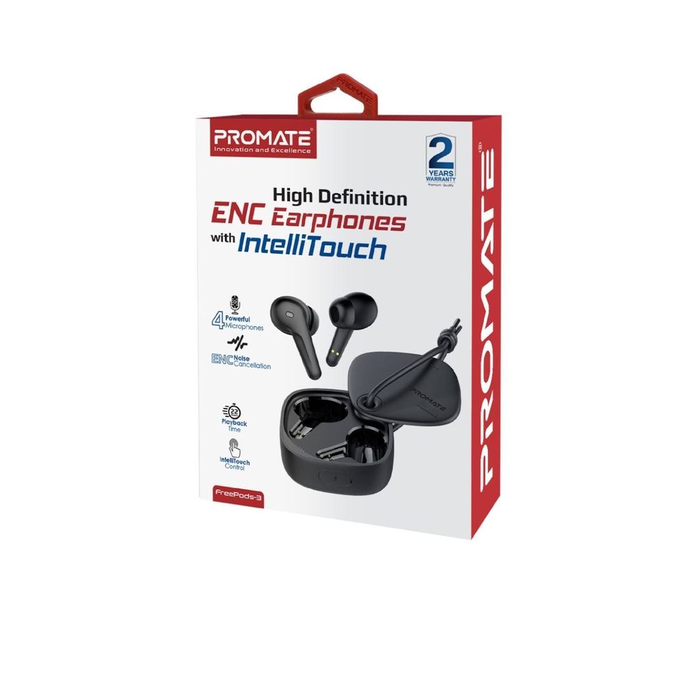 PROMATE FREEPODS-3 In-Ear HD Bluetooth Earbuds with Intellitouch and 350mAh - Colour Options