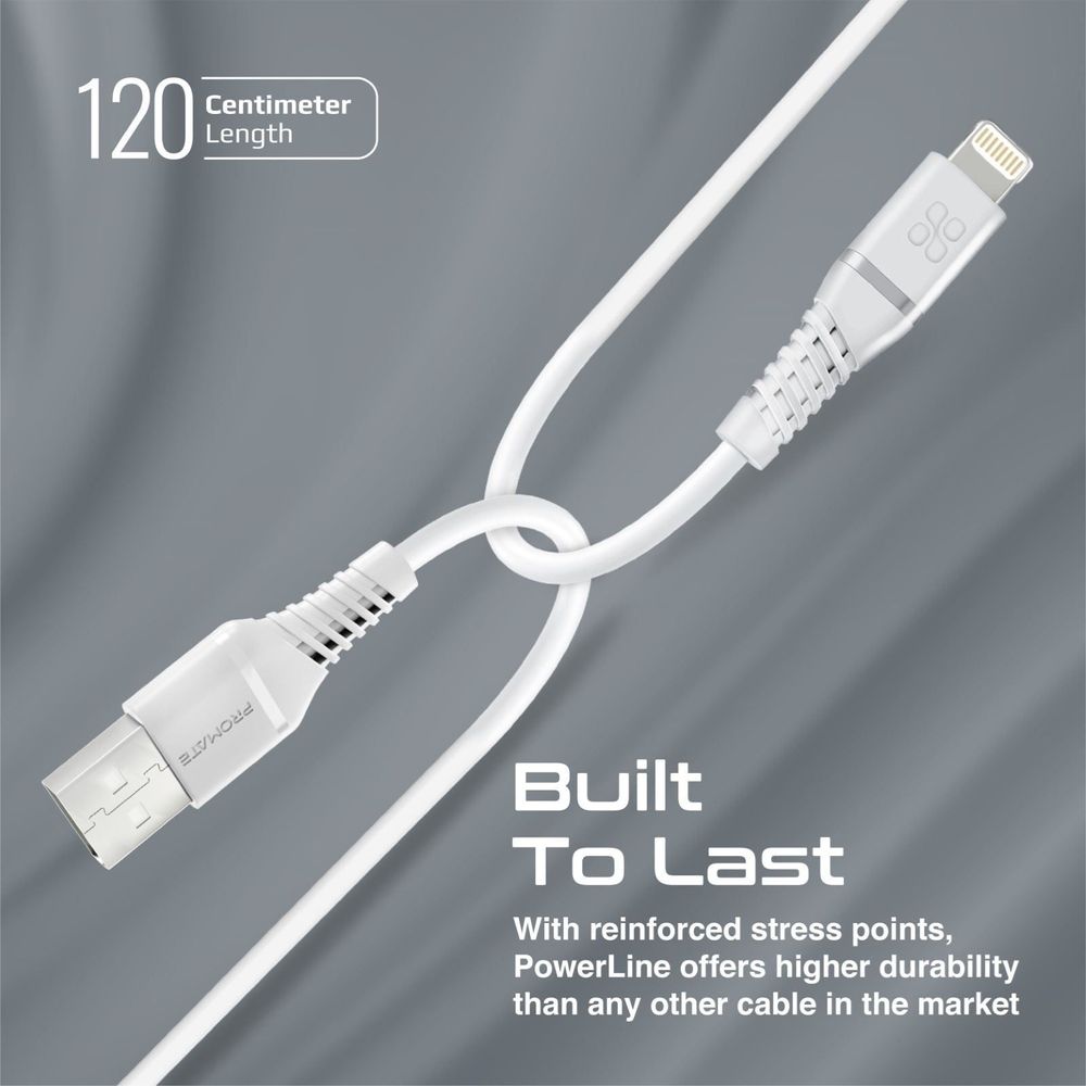 PROMATE 1.2m MFI Certified USB-C to Lightning Data & Charge Cable.