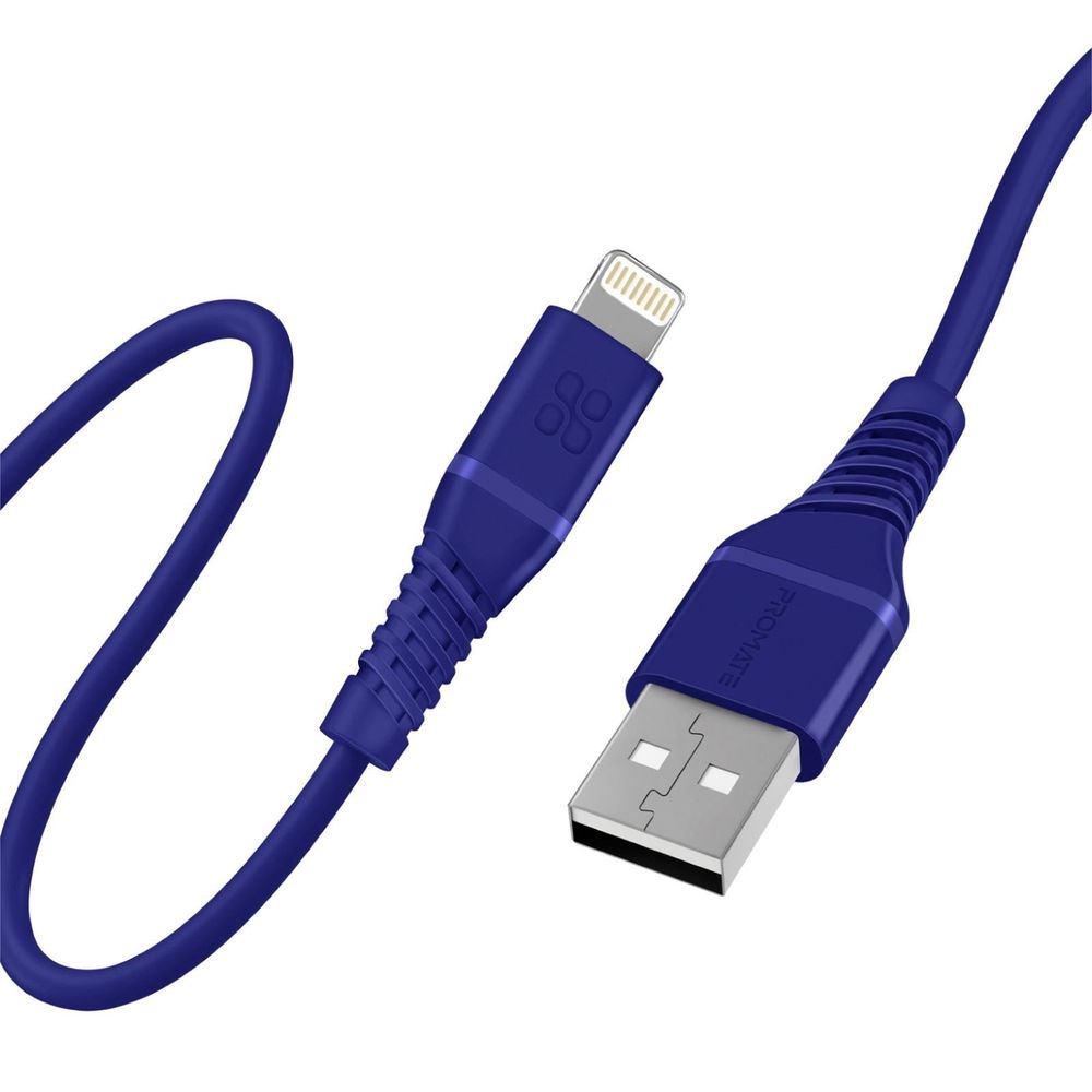 PROMATE 1.2m MFI Certified USB-A to Lightning Data & Charge Cable.