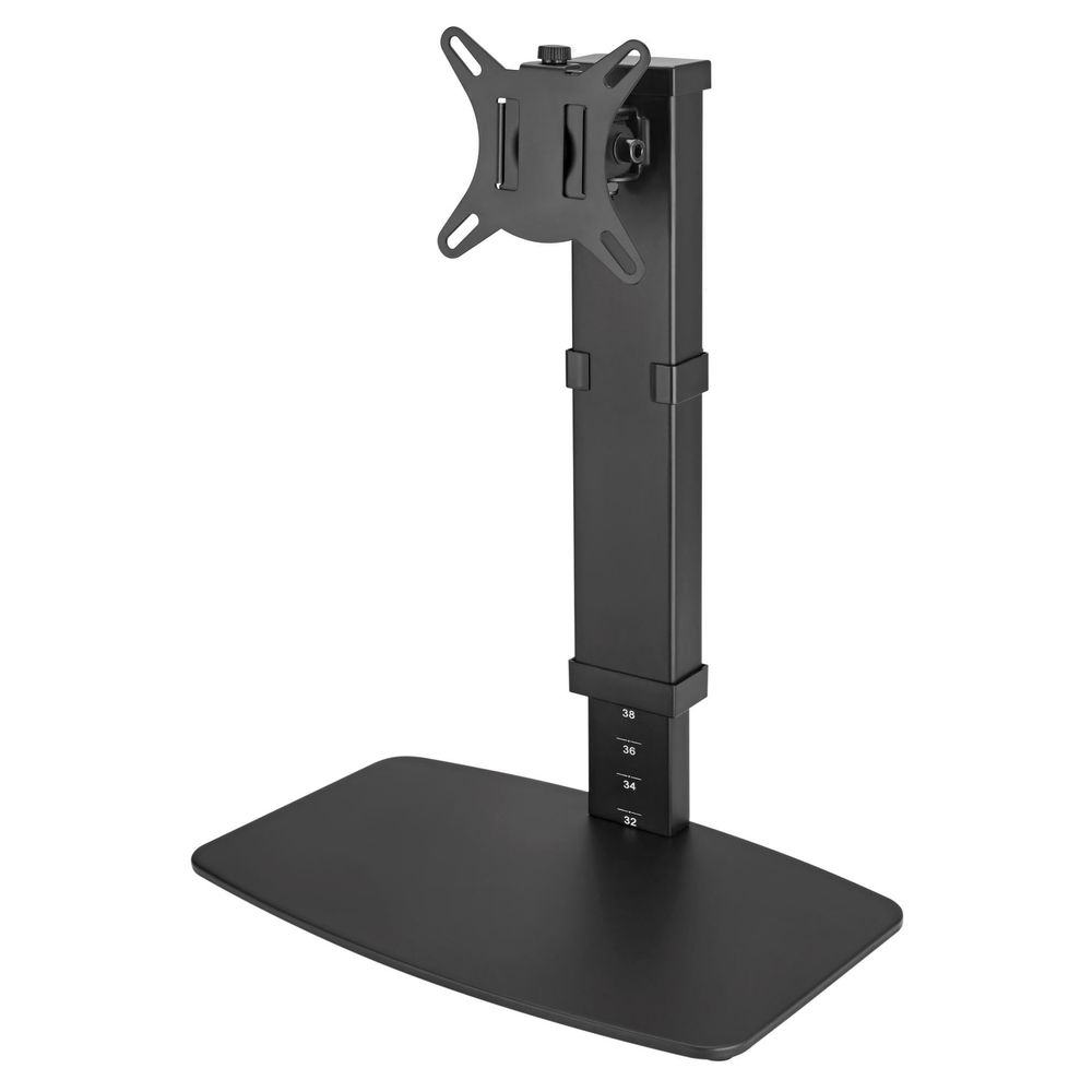 BRATECK 17"-32" Single Screen Vertical Lift Steel Monitor Stand. 10 View Height Settings, Free Tilt Design