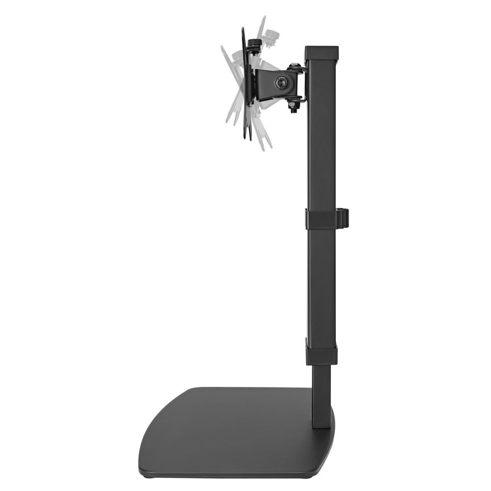 BRATECK 17"-32" Single Screen Vertical Lift Steel Monitor Stand. 10 View Height Settings, Free Tilt Design