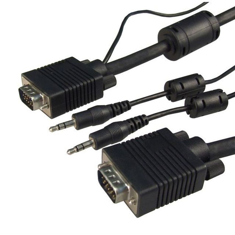 DYNAMIX 3m VGA Male/Male Cable with 3.5mm Male/Male Audio