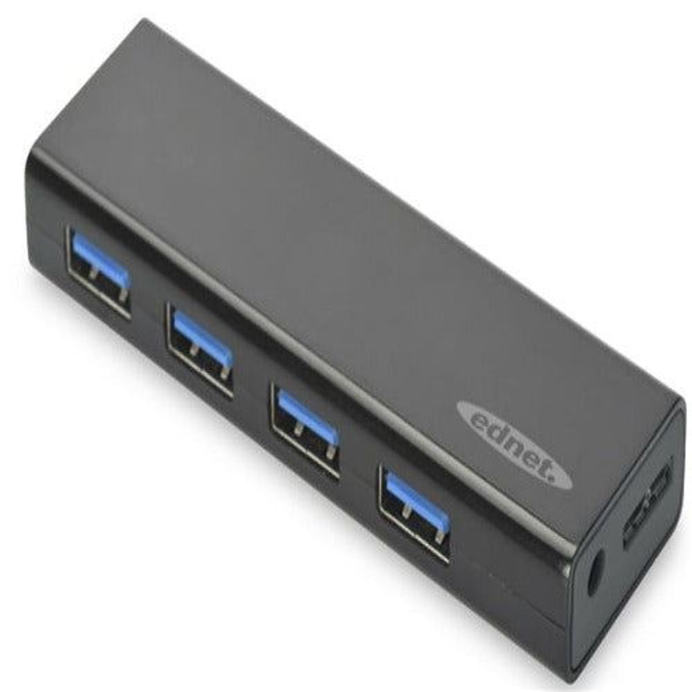 Ednet 4 Port USB 3.0 Powered Slim Hub