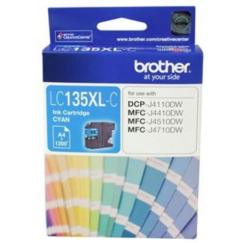 Brother LC135XL Range High Yield Ink Cartridges Cyan