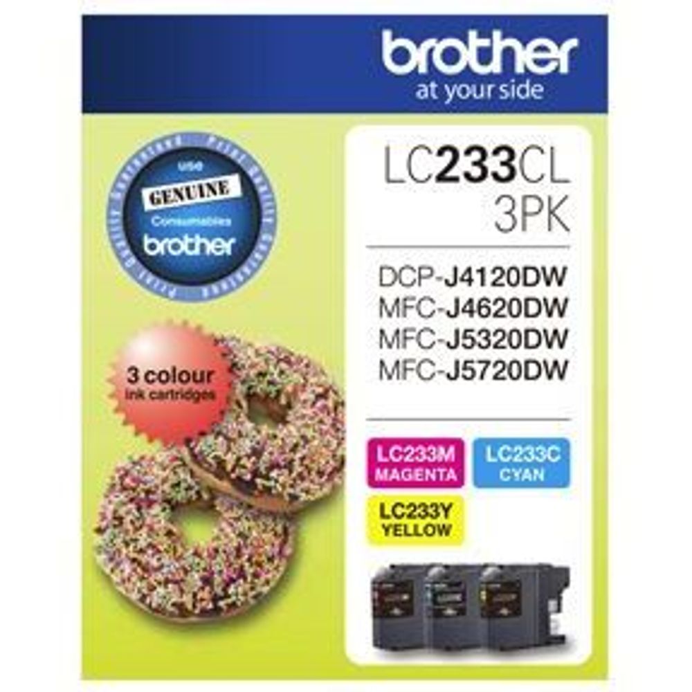 Brother LC233CL3PK Colour Ink Cartridge Triple Pack