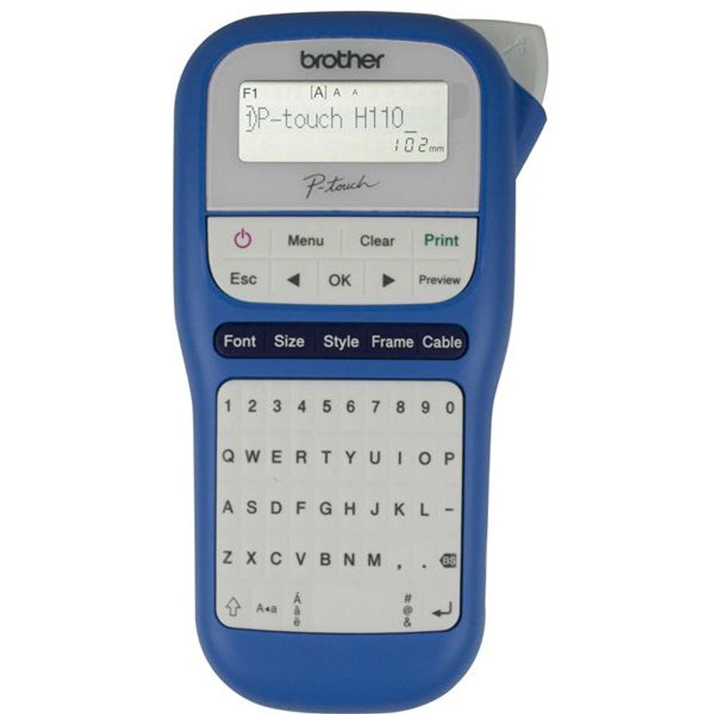 Brother PTH110BW Durable P-Touch Blue & White Label Printer