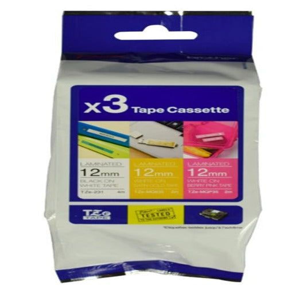 Brother TZe-33M3 12mm Tape Multi Pack