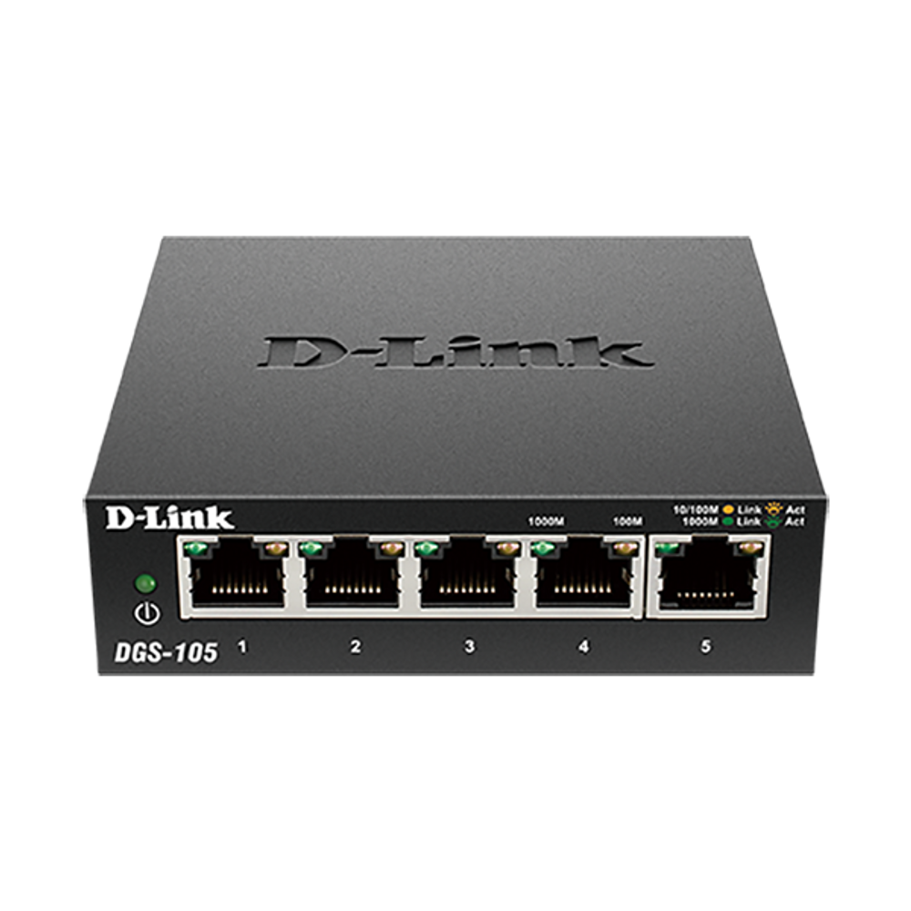 D-Link DGS-105 5-Port Gigabit Desktop Switch (Metal Housing)