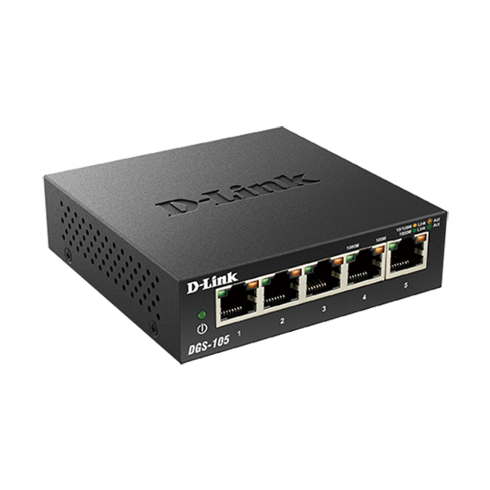D-Link DGS-105 5-Port Gigabit Desktop Switch (Metal Housing)