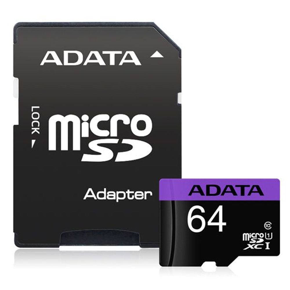 ADATA Premier microSDXC UHS-I Card 64GB + Adapter