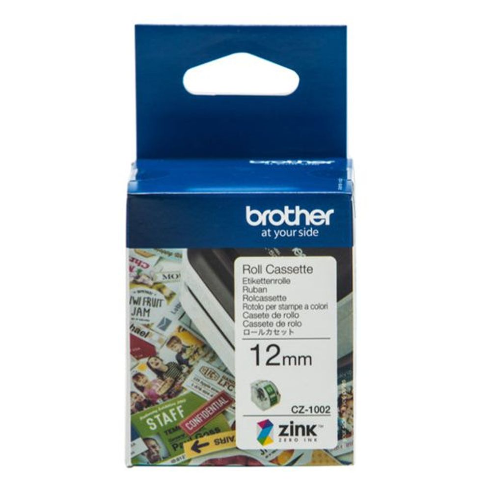 Brother CZ-1002 12mm Printable Roll Cassette