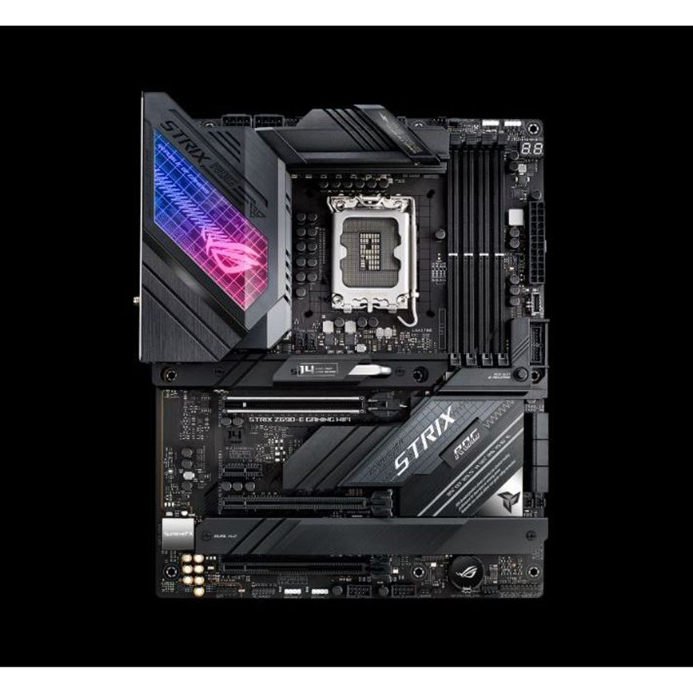 ASUS ROG STRIX Z690-E Gaming WiFi LGA1700 ATX 4xDimm DDR5 PCI-E 5.0 5xm.2 DP HDMI USB3.2 6xsata WiFi 6e RGB Lighting Gaming Motherboard