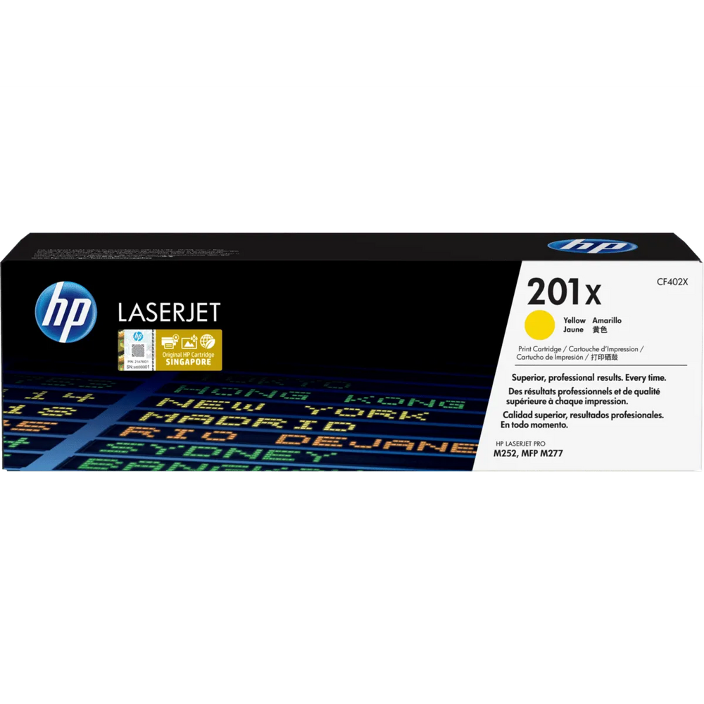 HP 201X High Yield Toner Cartridges Yellow