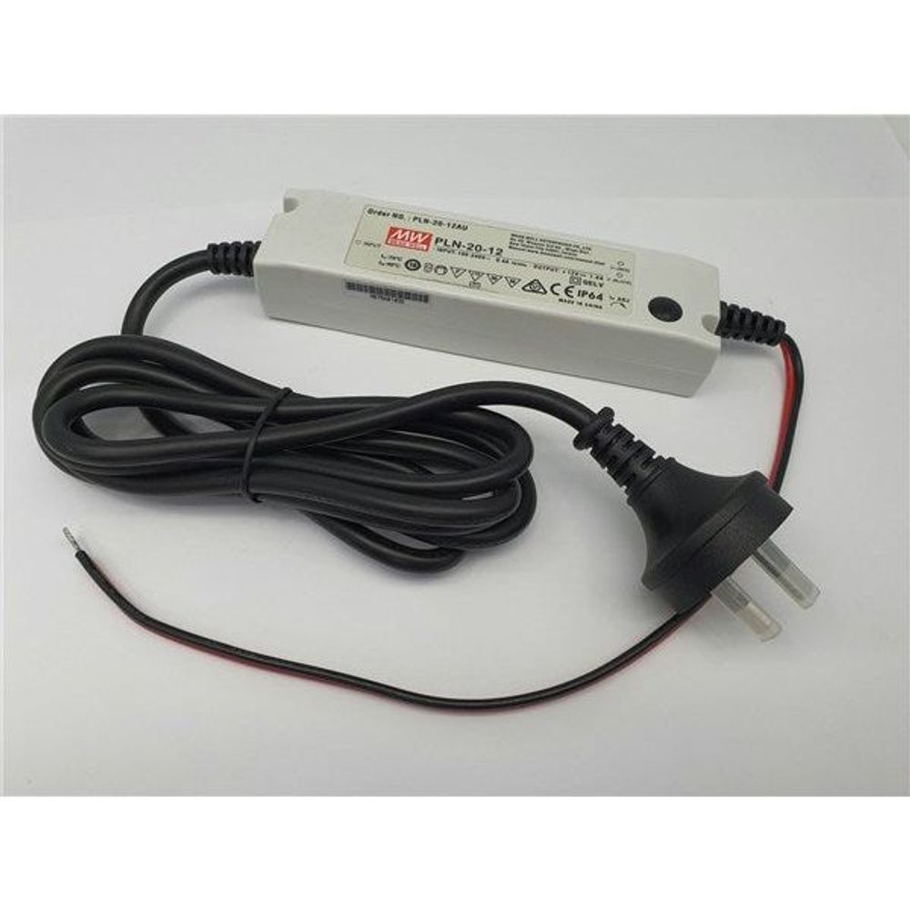 PLN-20-12 - 12VDC 1.6A LED Power Supply - 20W