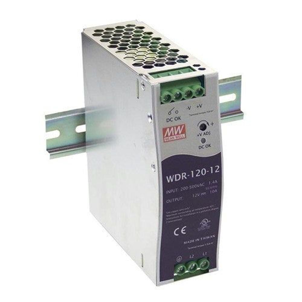 WDR-120-24 - 24VDC 5A Din Rail Mount PSU