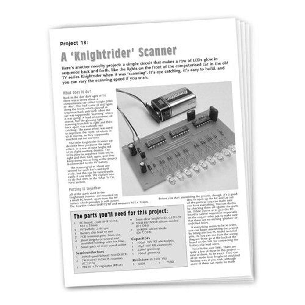 KJ8237 Instructions to suit SC2 Project - Knight Rider Scanner (KJ8236)