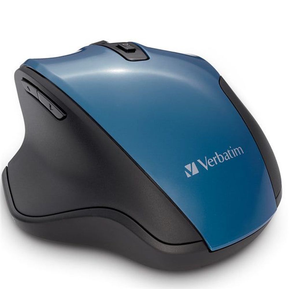 Verbatim Silent Ergonomic Wireless LED Mouse - Teal