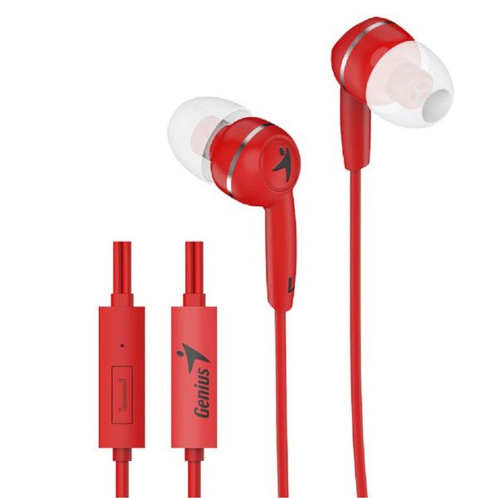 Genius HS-M320 Red In-Ear Headphones w/Mic