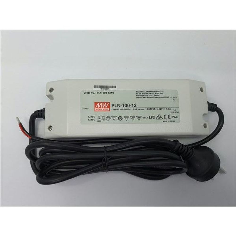 PLN-100-12 - 12VDC 5A LED Power Supply - 100W