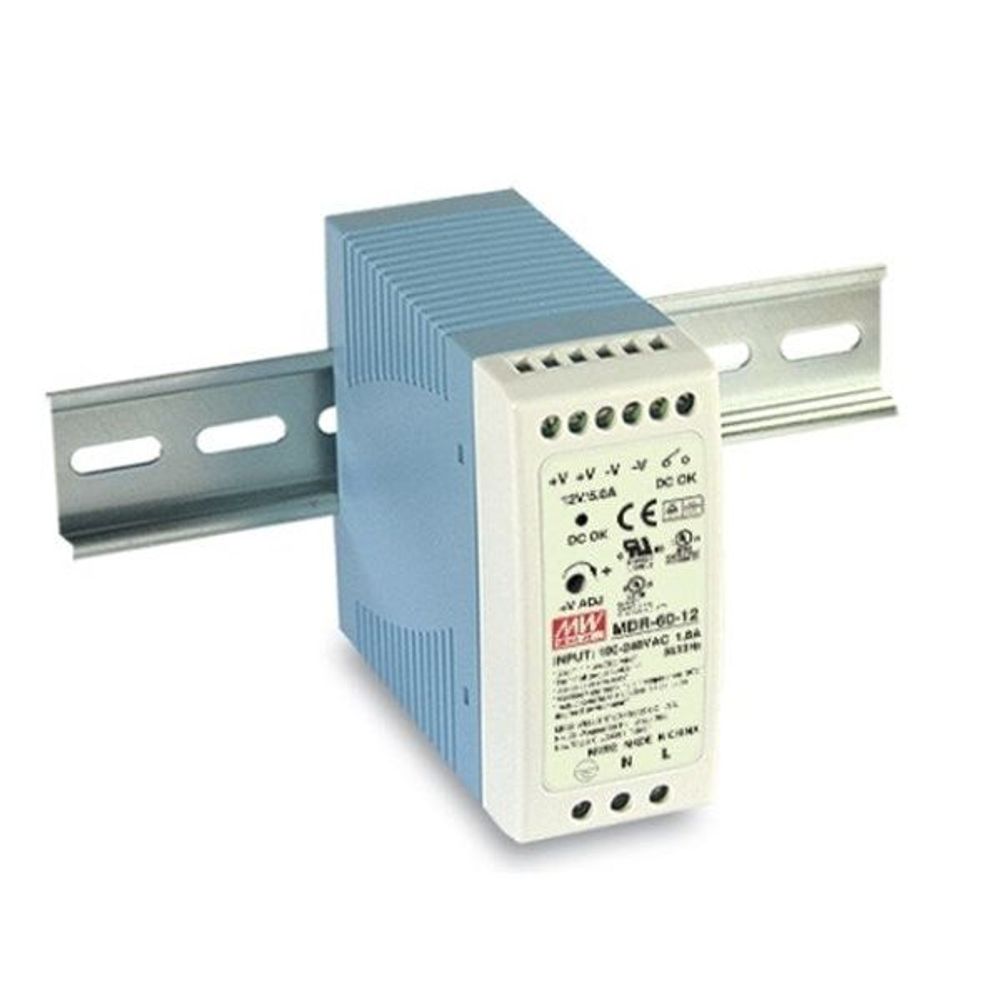 MDR-60-48 - Mean Well 60W DIN Rail Mount Switchmode Power Supply 48VDC 1.25A