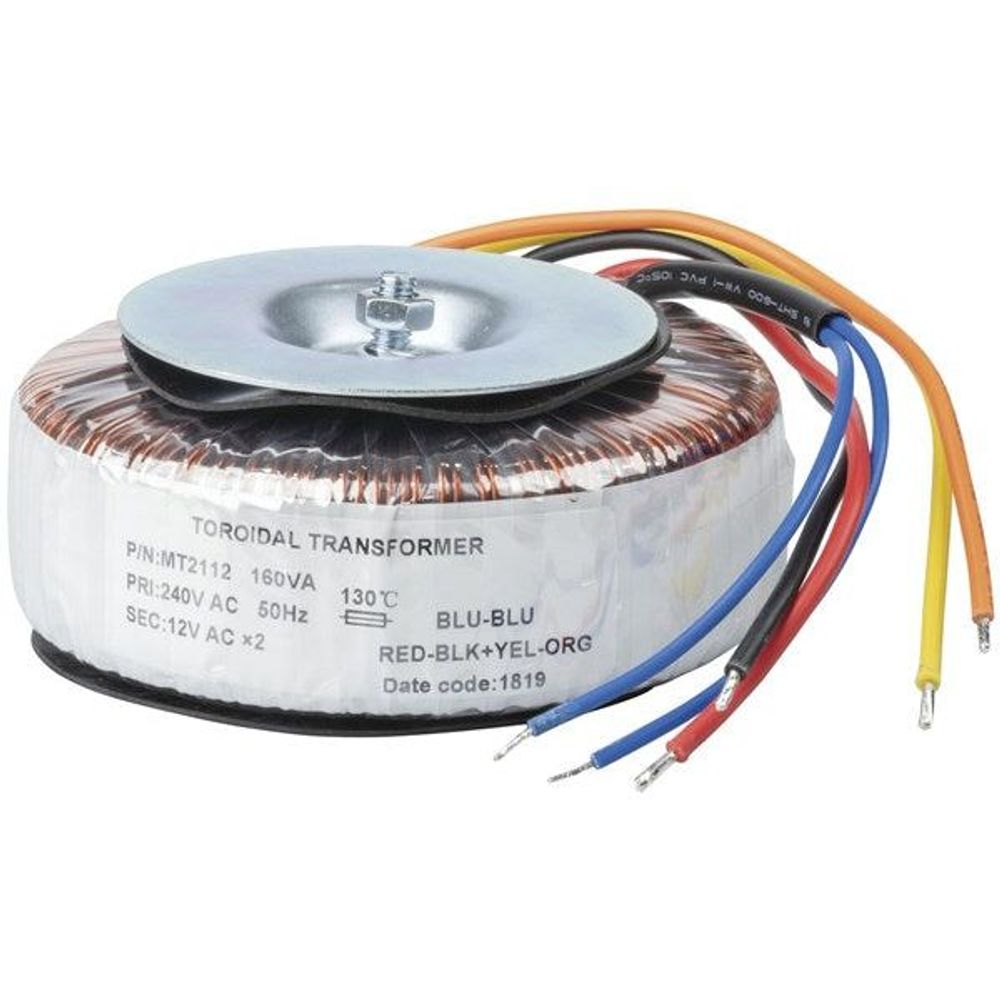 MT2112 - 12V-0-12V 160VA Toroidal Transformer