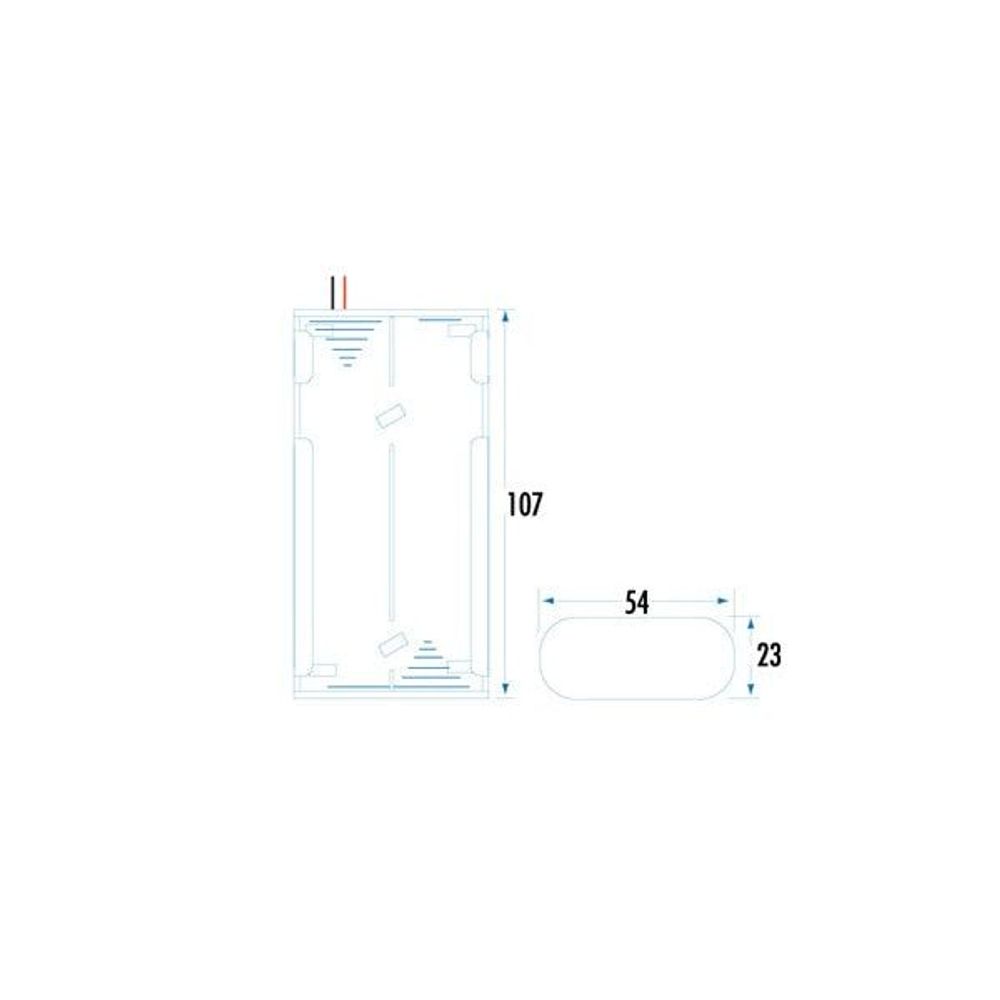 PH9216 - 4 X C Cell 2 Rows of 2 End to End Battery Holder