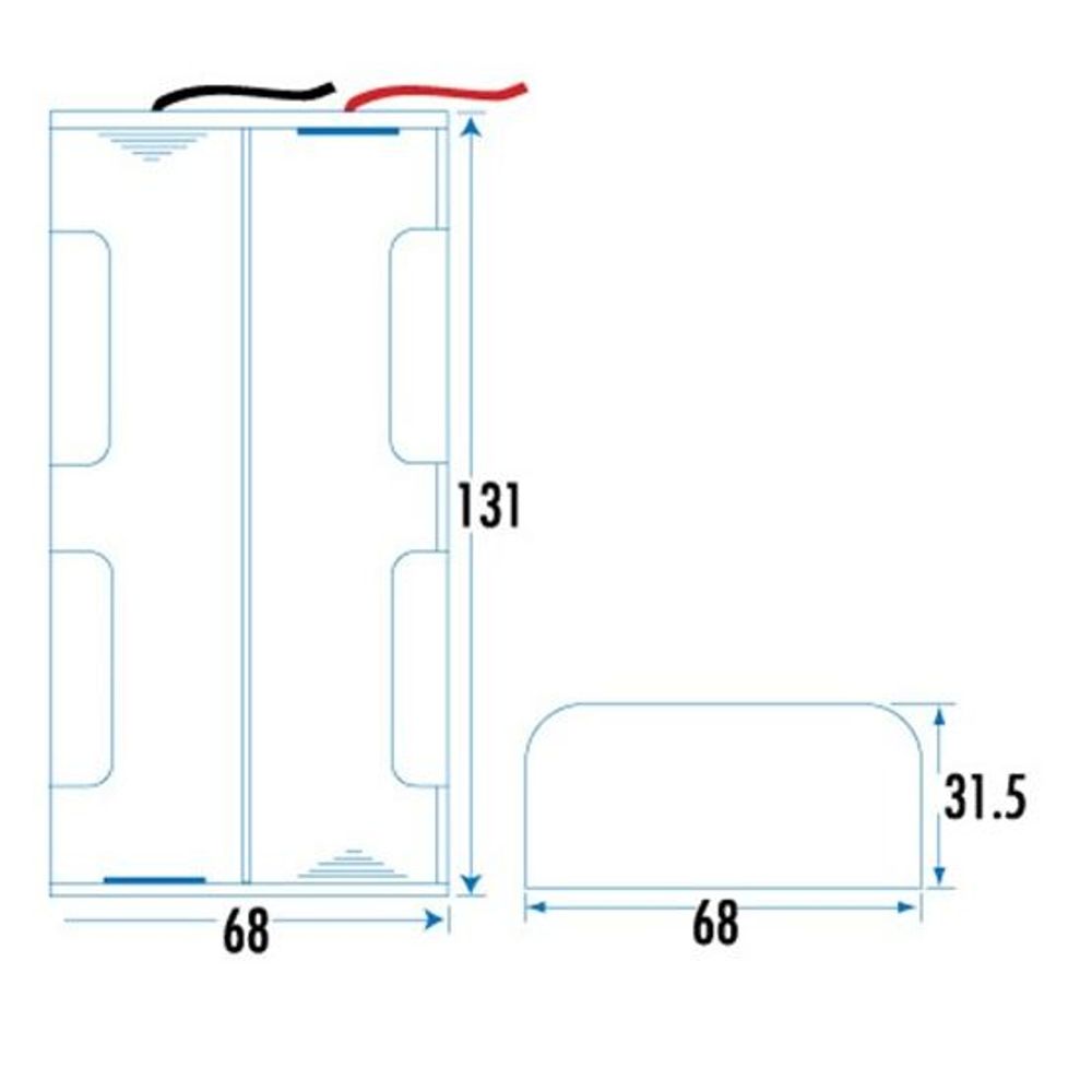 PH9222 - 4 X D Cell 2 Rows of 2 Battery Holder