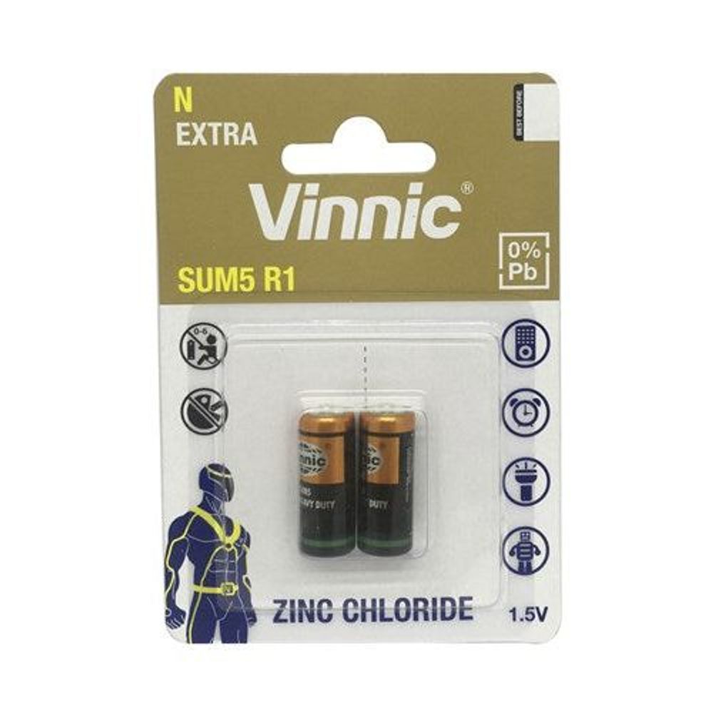 SB2346 - N size Extra Heavy Duty Vinnic Batteries - Pack of 2