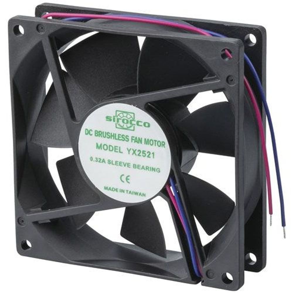 YX2521 - 90mm 12V DC - 2 Wire Fan