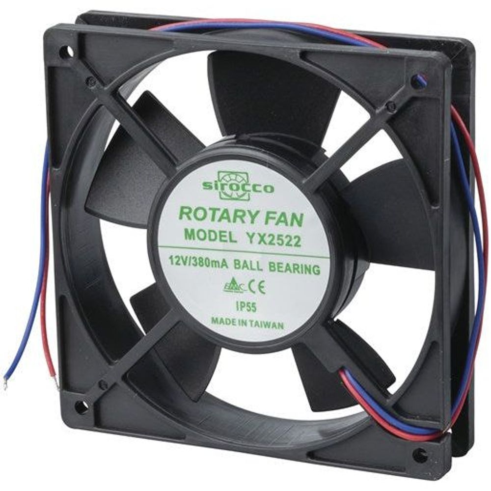 YX2522 - IP55 Rated 120mm 12V DC Ball Bearing Fan