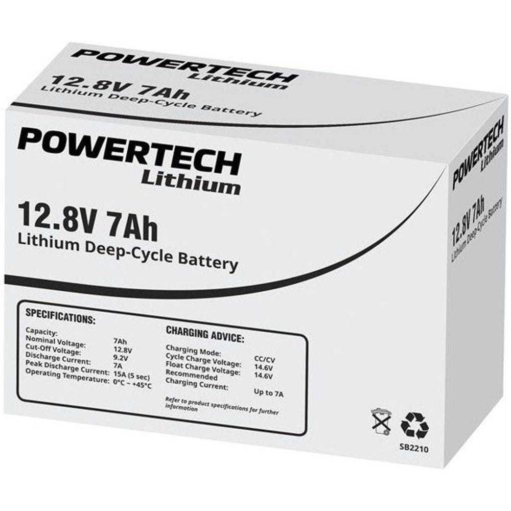 SB2210 - 12.8V 7Ah Lithium Deep Cycle Battery