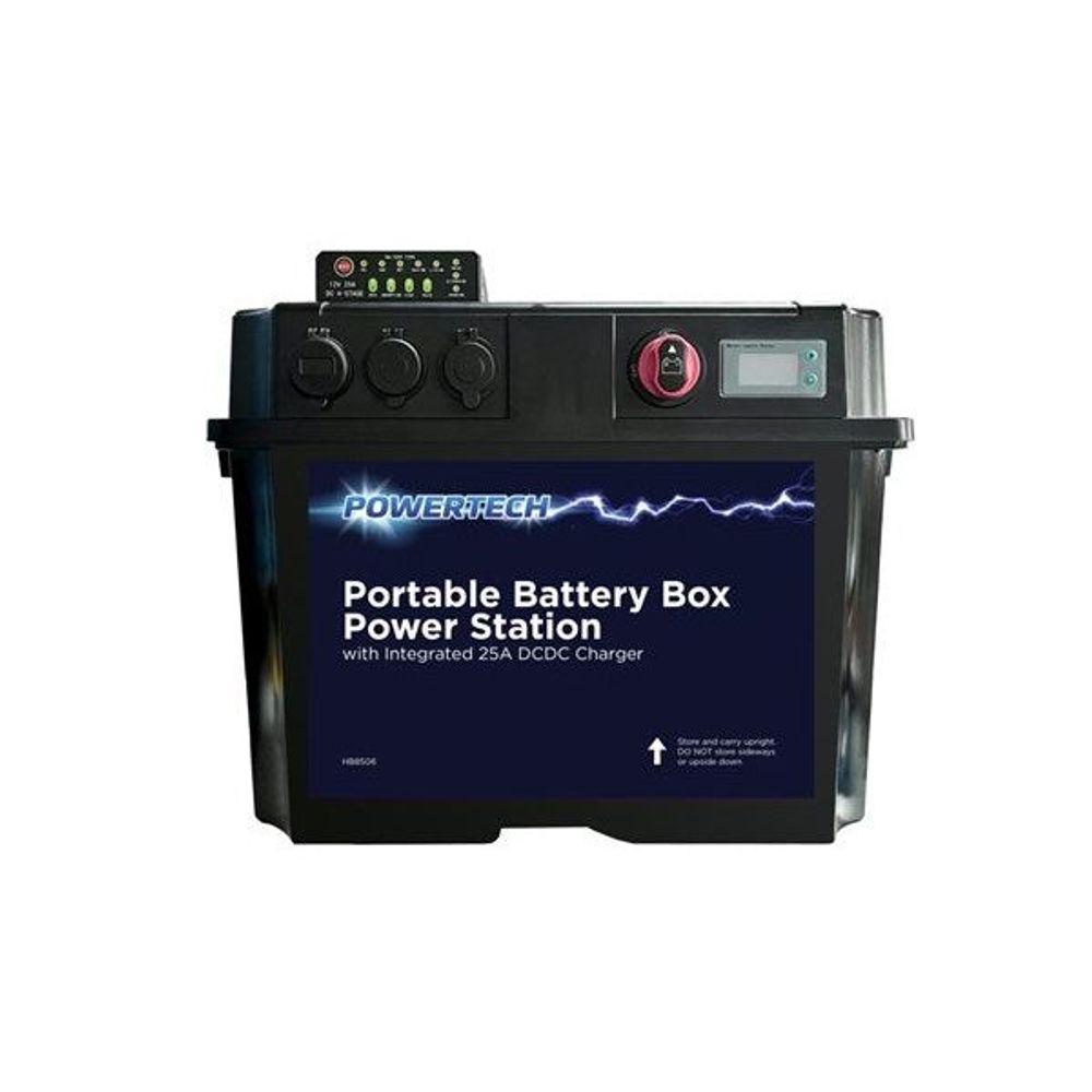 HB8506 - Portable Battery Box Power Station with Integrated 25A DCDC Charger