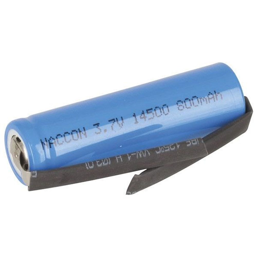 SB2301 - 14500 Rechargeable Li-Ion Battery 800mAh 3.7V Solder Tag