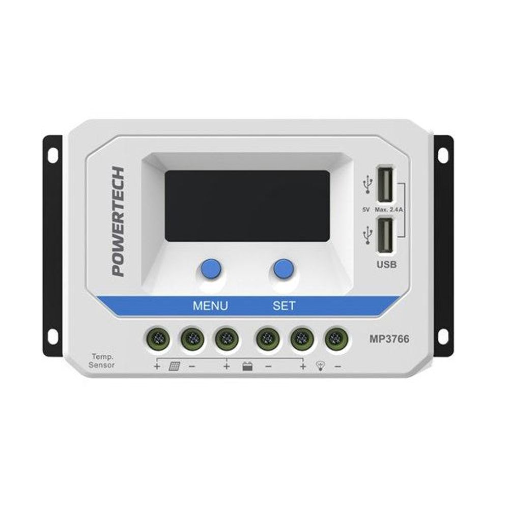 MP3766 - 12V/24V 30A PWM Solar Charge Controller with LCD display