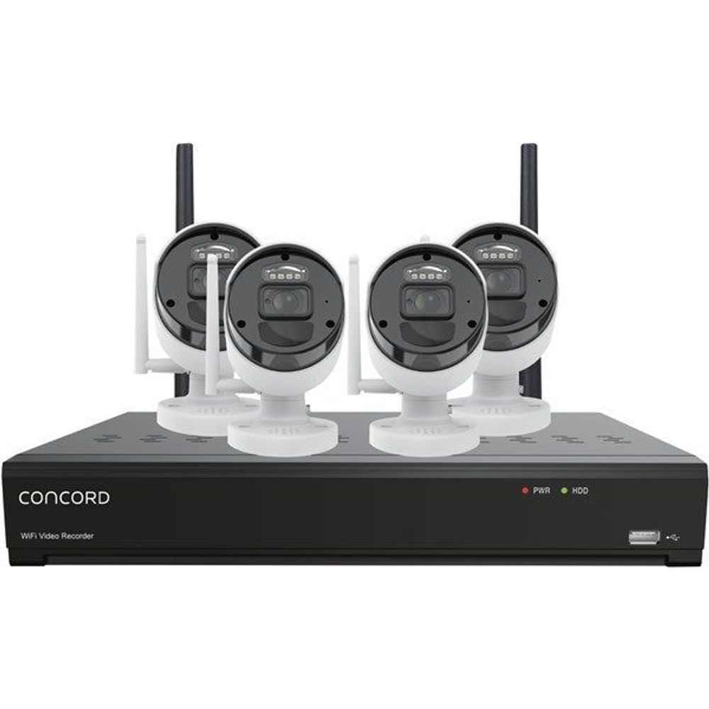 CNK8242WPA-A - Concord 8 Channel Wireless NVR Kit with 4 x 1080p Cameras