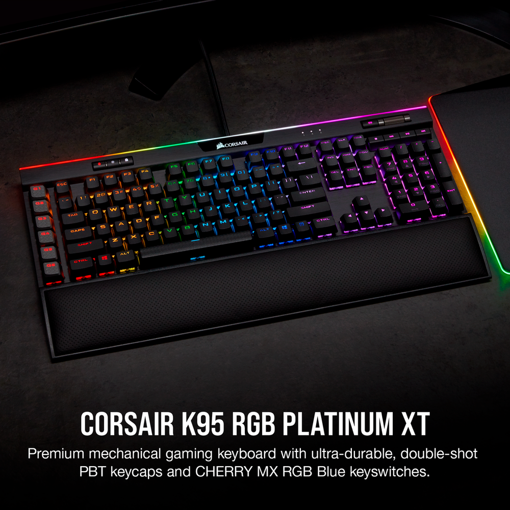 Corsair K95 RGB Platinum XT Mechanical RGB Gaming Keyboard Cherry Mx RGB Brown - Black