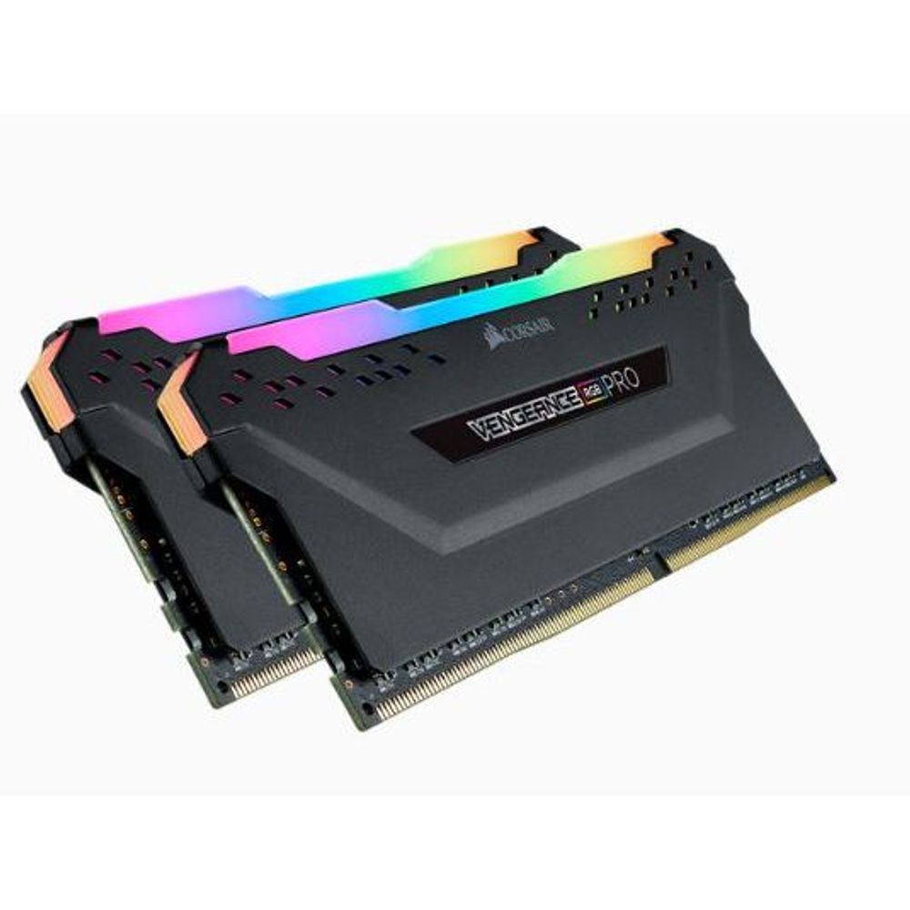 Corsair Cmw16gx4m2c3200c16 DDR4, 3200MHz 16GB 2 X 8GB Dimm, Unbuffered, Vengeance RGB Pro Black Heat Spreader, RGB LED, 1.35v