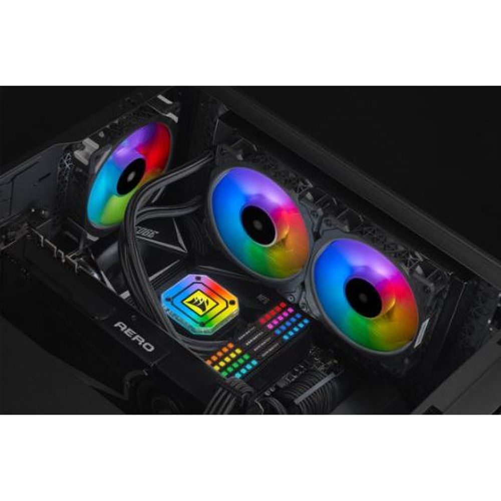 Corsair Icue H100i Elite Capellix, 240mm Radiator, Liquid CPU Cooler