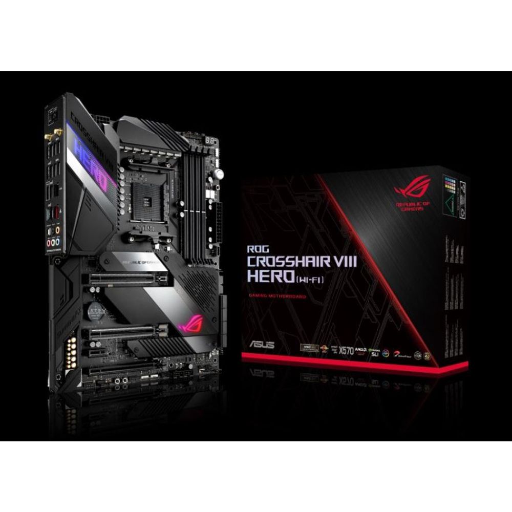 ASUS ROG Crosshair Viii Hero (Wi-Fi) Am4 ATX 4xDDR4 PCIe 4.0 M.2 USB3.2 Raid Motherboard