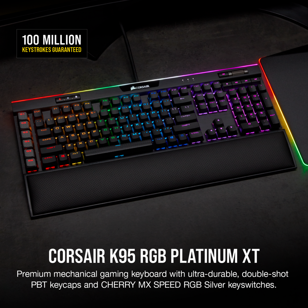 Corsair K95 RGB Platinum XT Mechanical RGB Gaming Keyboard Cherry Mx RGB Speed - Black